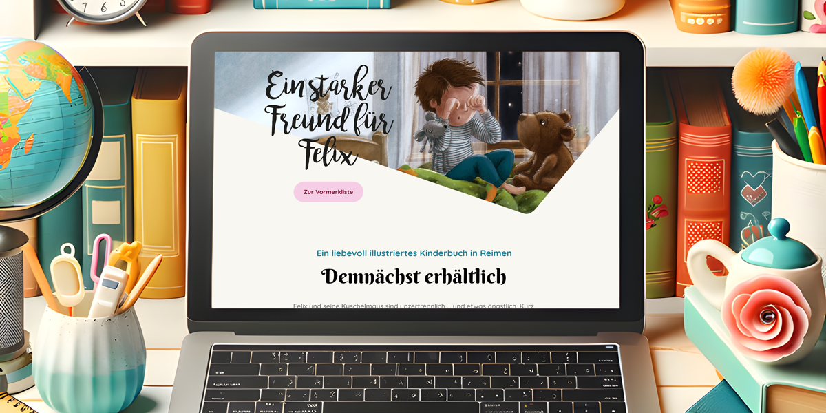 Buchschmiede-Blogartikel-Bild-v04-1200×600 Bildschirm mit einem Werbebanner für die Firma ladezone