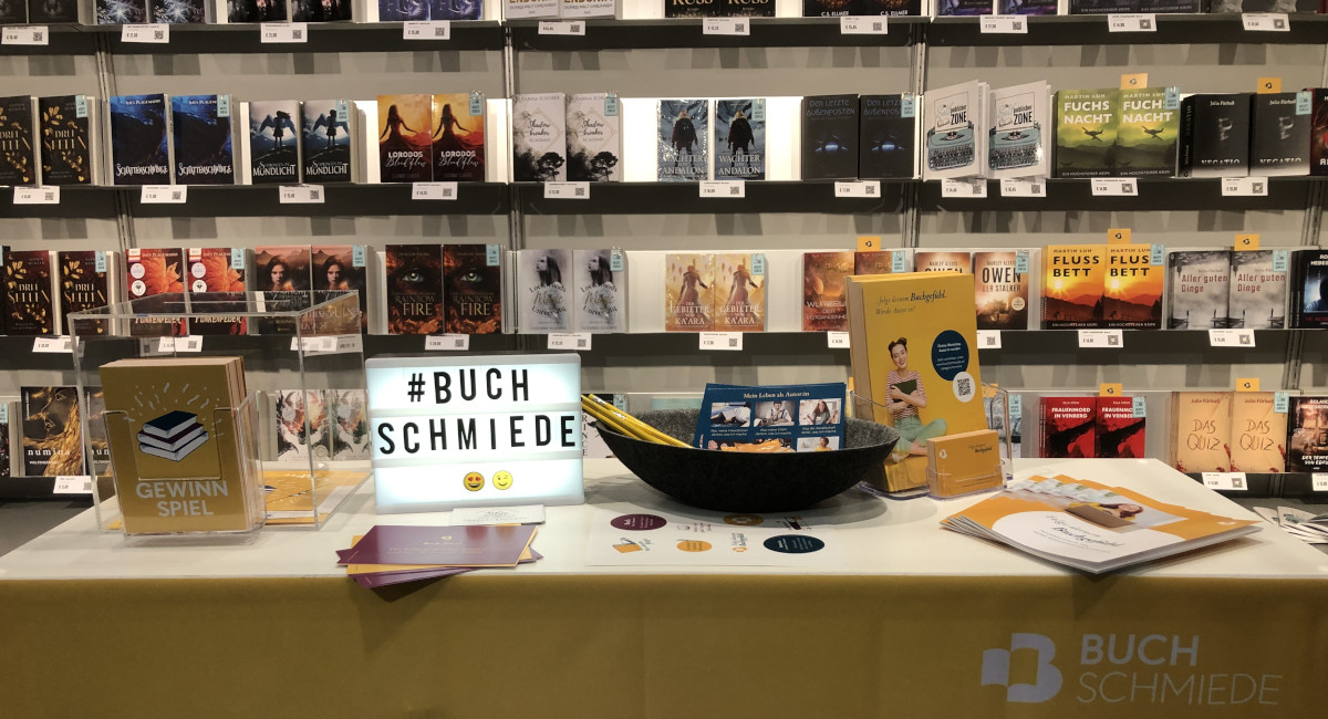 Headerbild Blogbeitrag Buch Wien Buchschmiede-Stand auf der Buch Wien 2023